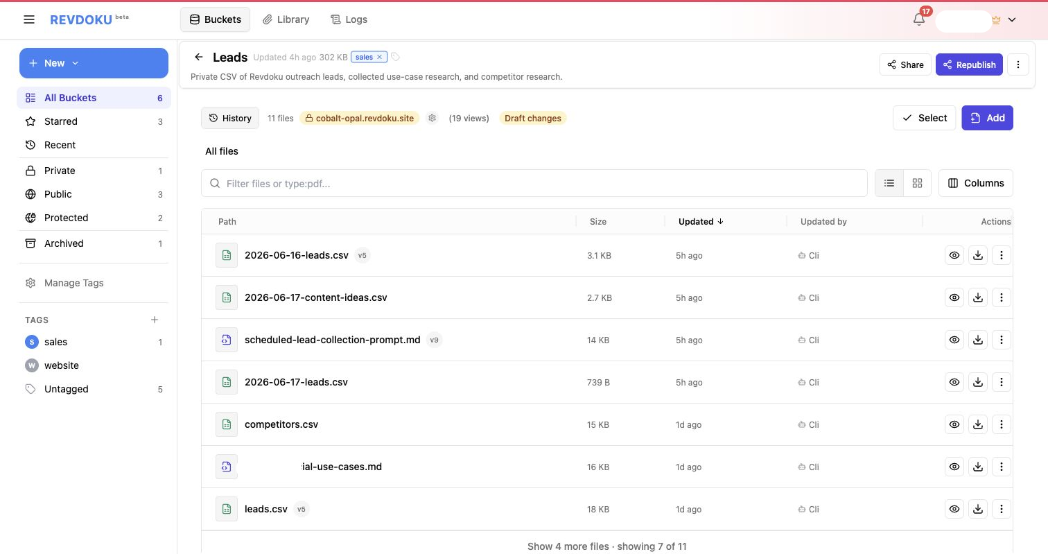 Customize a Revdoku Website URL, Custom Domain, and Auto-Index Page