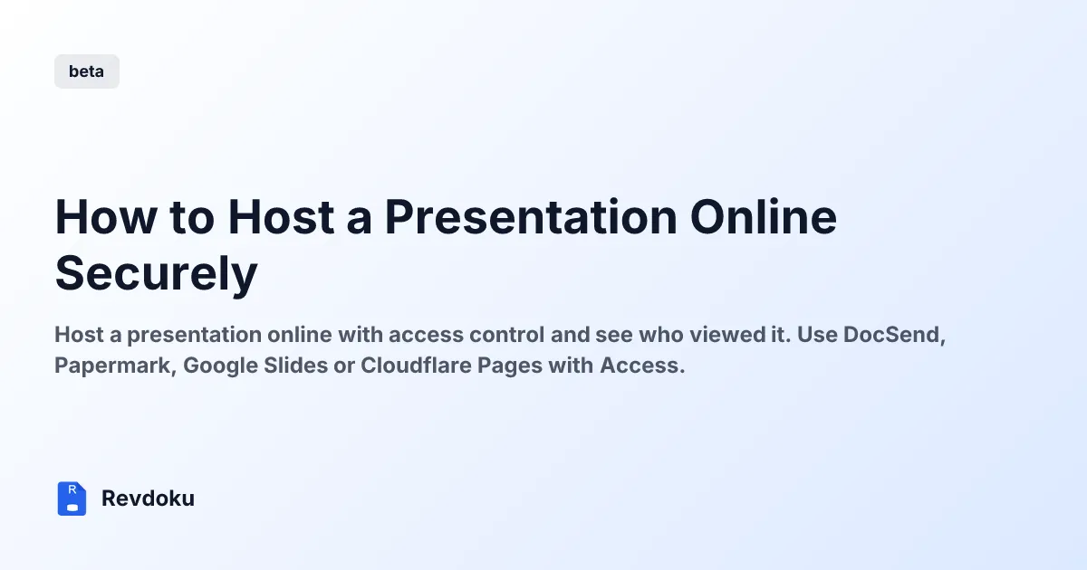 How to Host a Presentation Online Securely