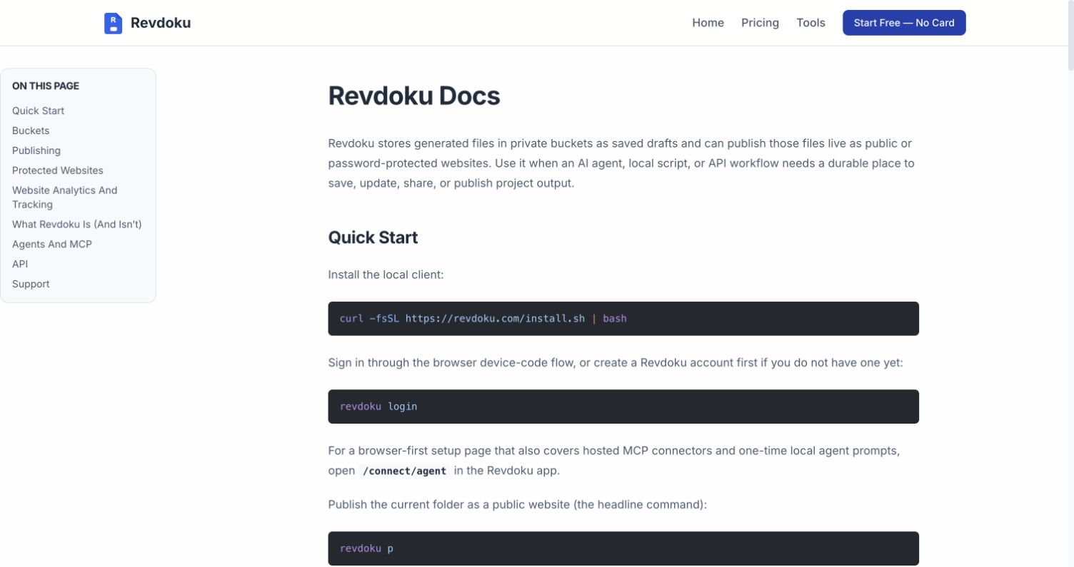 Revdoku publishing guide