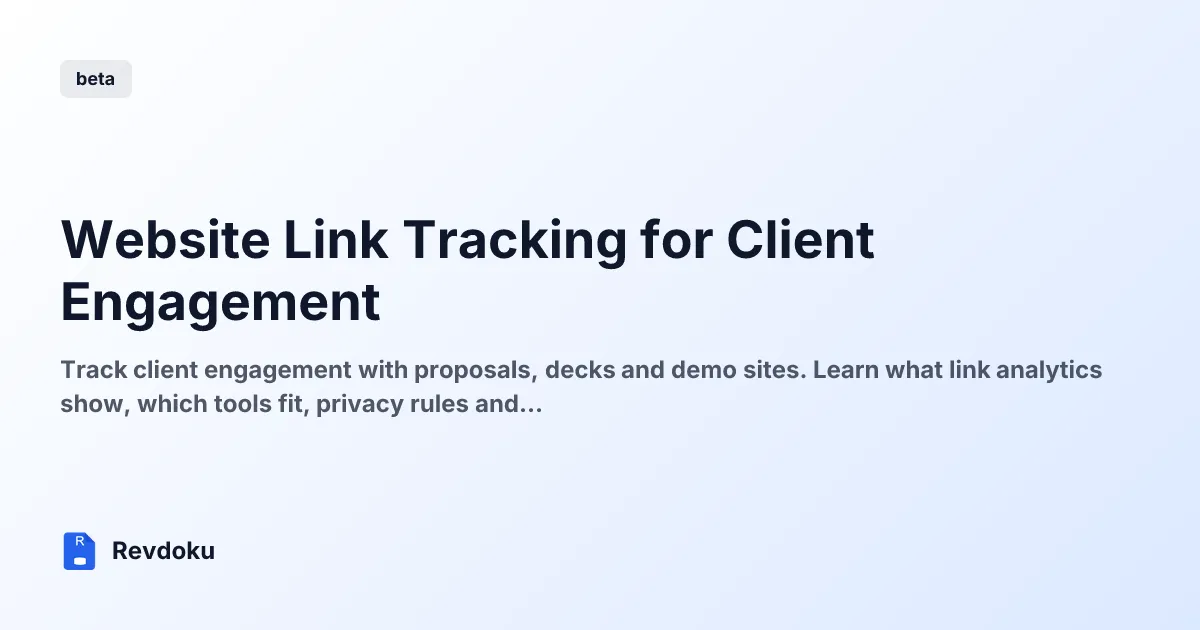 Website Link Tracking for Client Engagement