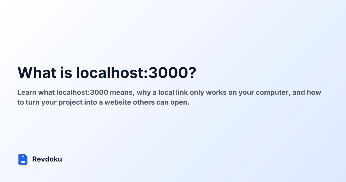 What is localhost:3000?