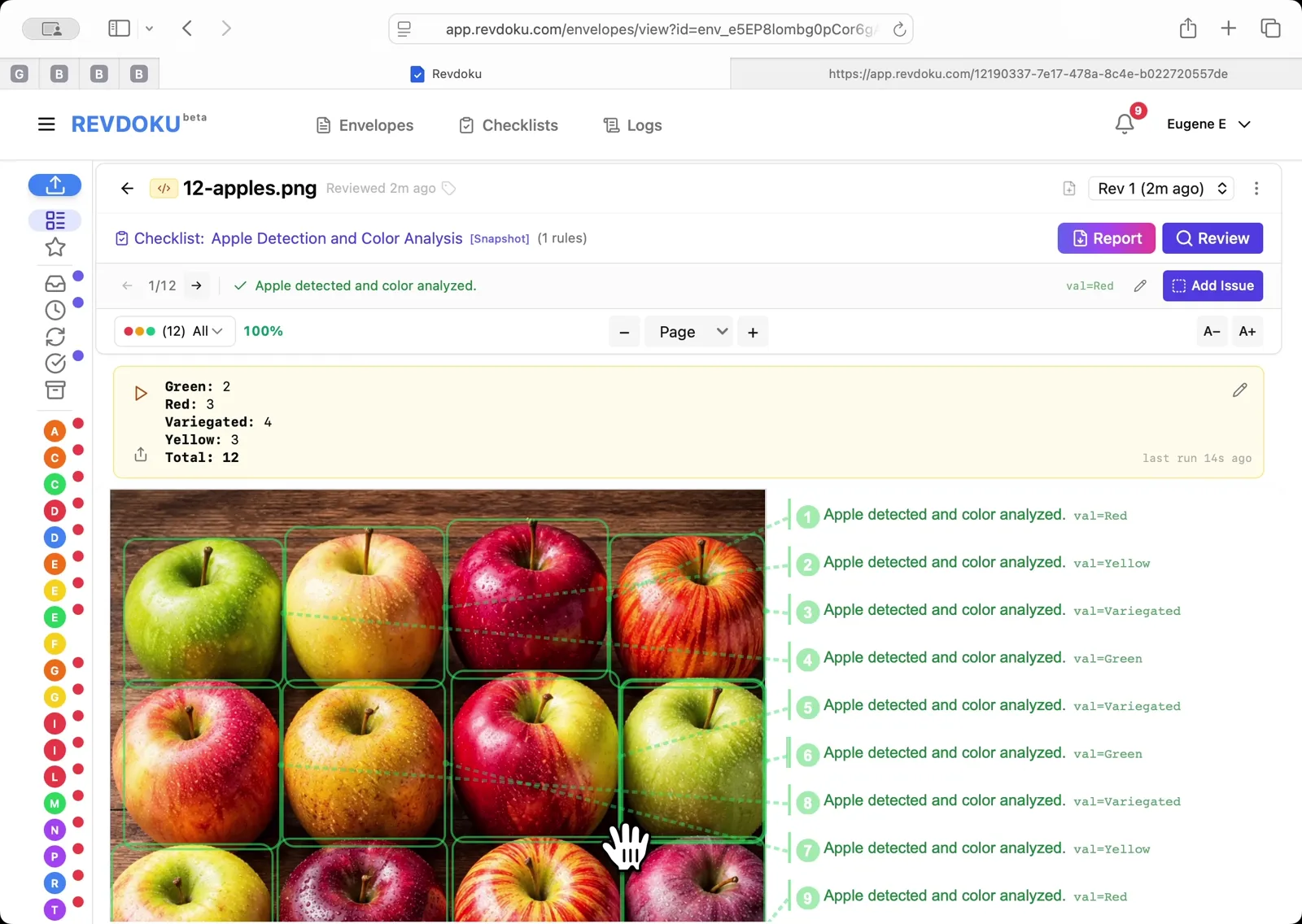 Read the computed per-color totals.