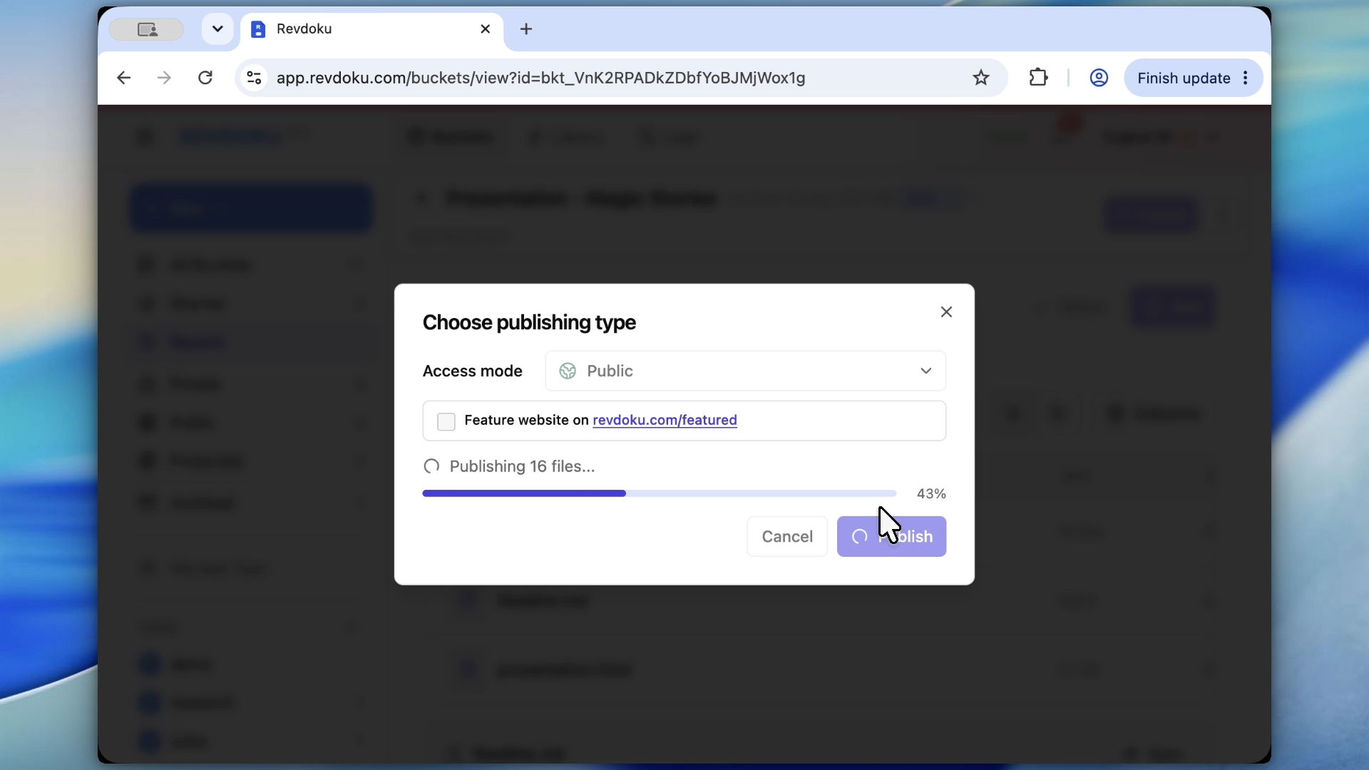 Publishing a Revdoku folder as a live website