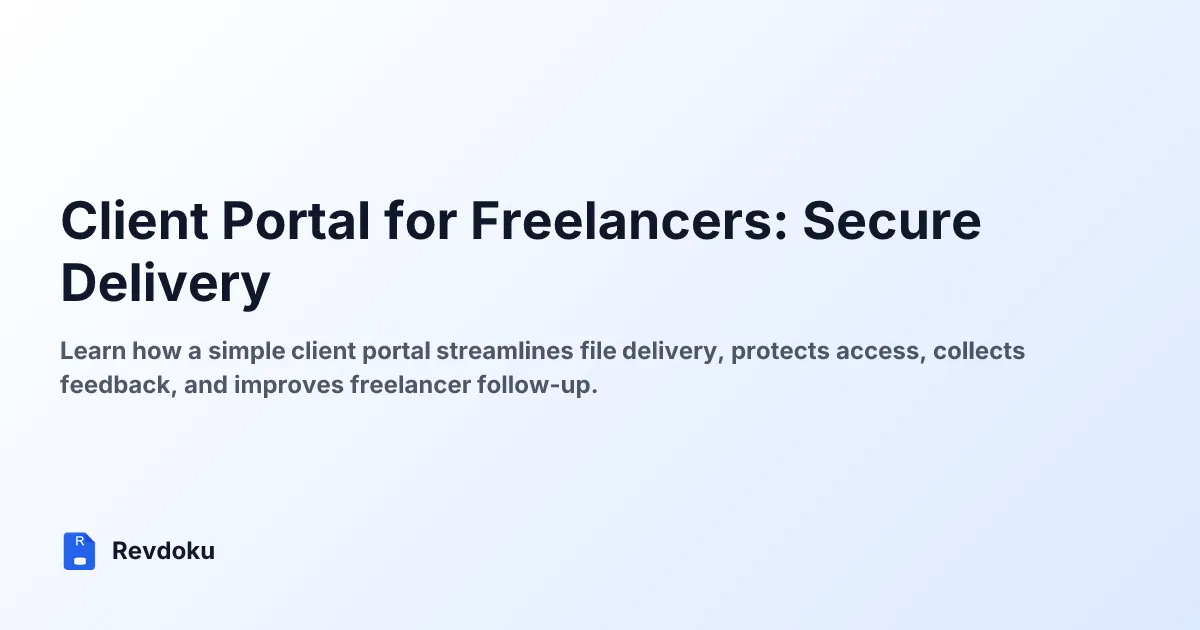 Client Portal for Freelancers: Secure Delivery