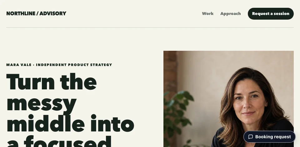 Screenshot of the personal website demo