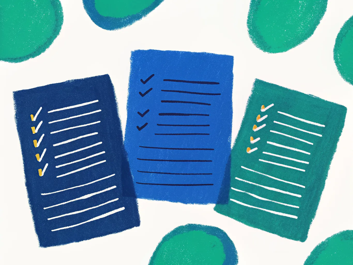 AI-powered document review interface showing automated checklist verification with highlighted compliance issues and page-level annotations on a business document